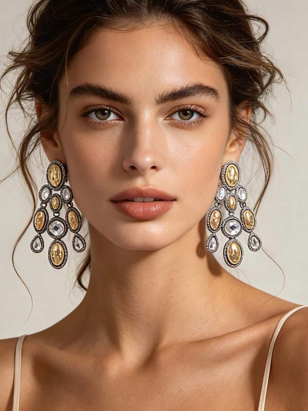 Vintage Inspired Couture Medallion Earrings